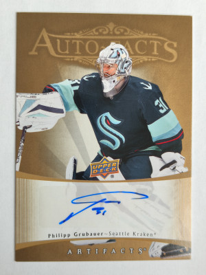 2023-24 Artifacts Philipp Grubauer RAF-PG Retro Autofacts front